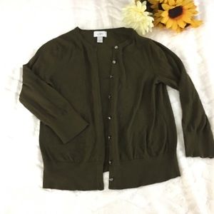 Ann Taylor LOFT Green Cardi